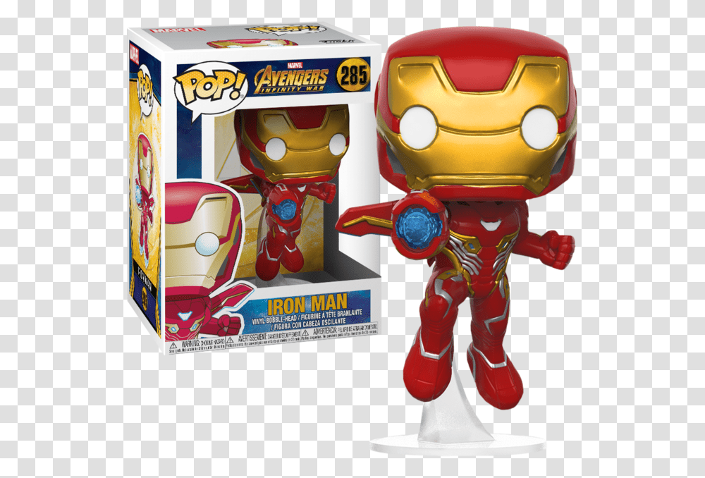 Avengers Infinity War Iron Man Pop Vinyl Figure Iron Man Infinity War Pop, Toy, Robot Transparent Png