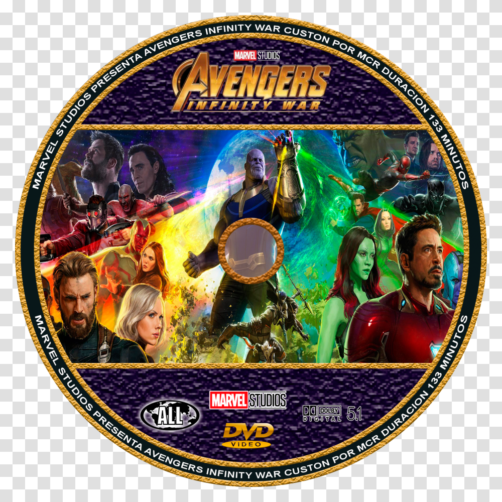 Avengers Infinity War Label, Person, Human, Disk, Dvd Transparent Png