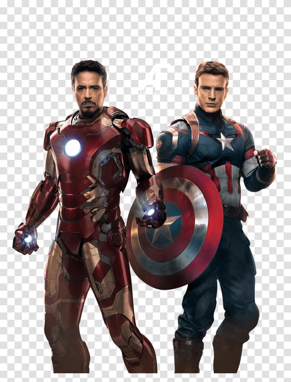 Avengers Ironman Captain America Captain America, Costume, Person, Human, Armor Transparent Png