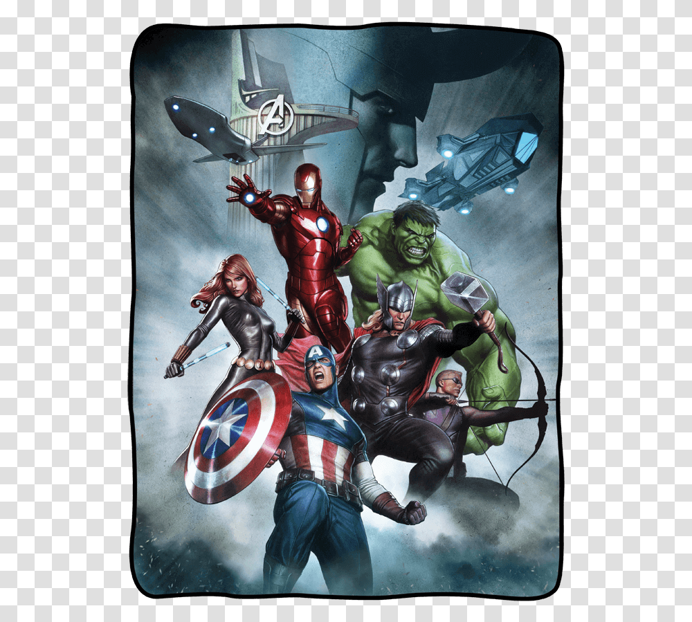 Avengers With Loki Fleece Blanket Avengers Assemble All Avengers, Person, Human, Helmet Transparent Png