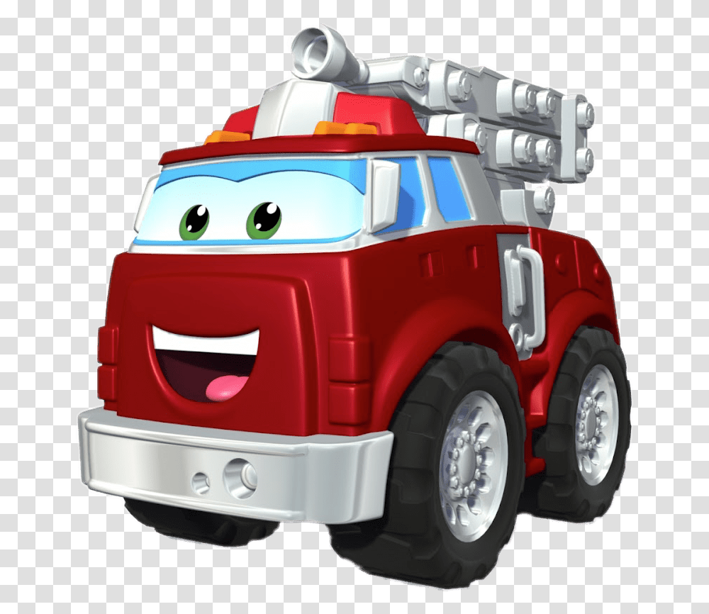 Aventuras De Chuck Y Sus Amigos, Fire Truck, Vehicle, Transportation, Bumper Transparent Png