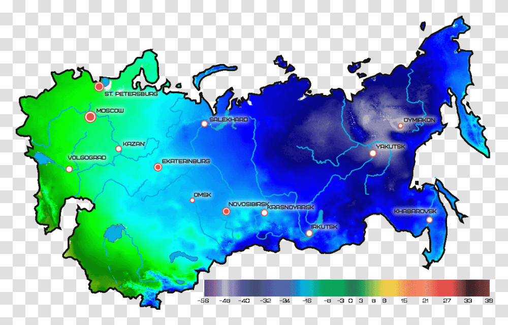 Average Temperature Map For December In Russia Russia Average Temperature Map, Sea, Outdoors, Water, Nature Transparent Png