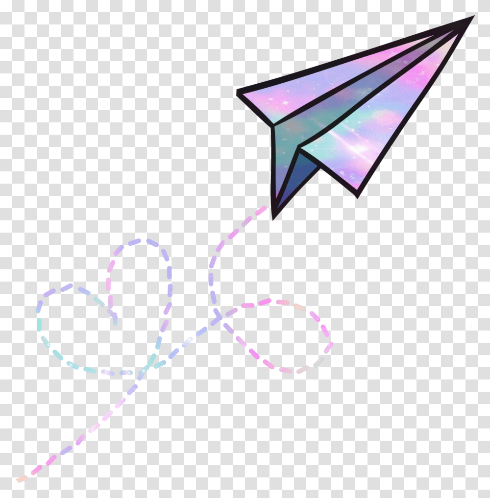 Avion Scairplane Airplane Galaxy Galaxia Purple Paper Plane Clipart, Toy, Kite, Lamp Transparent Png