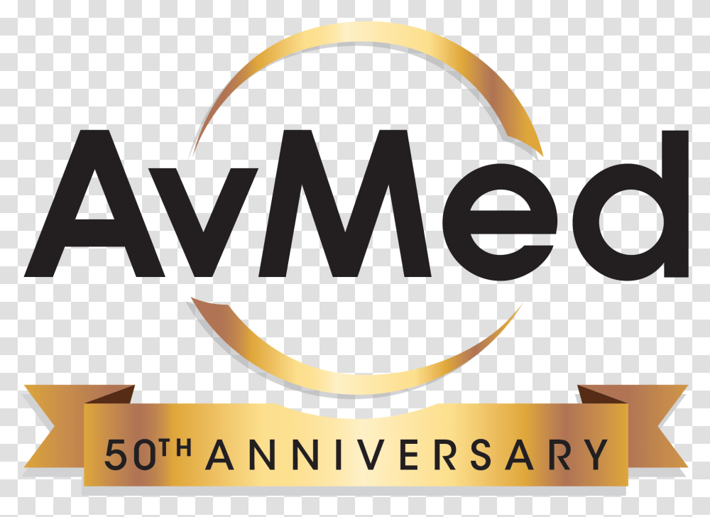 Avmed 50th Anniversary Wribbon Graphic Design, Logo, Label Transparent Png