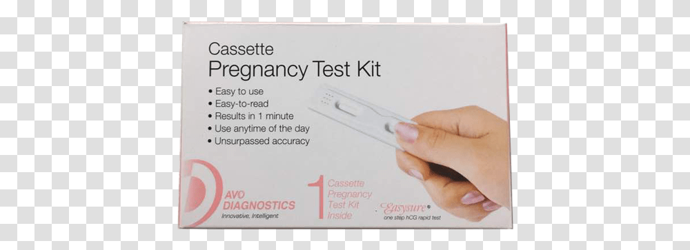 Avo Diagnostics Cassette Pregnancy Test Kit Malaysia Diagnosis Of Pregnancy Kit, Person, Electronics, Plastic Transparent Png