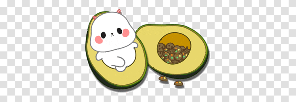 Avocado Cherries Sticker Happy, Plant, Fruit, Food, Snowman Transparent Png
