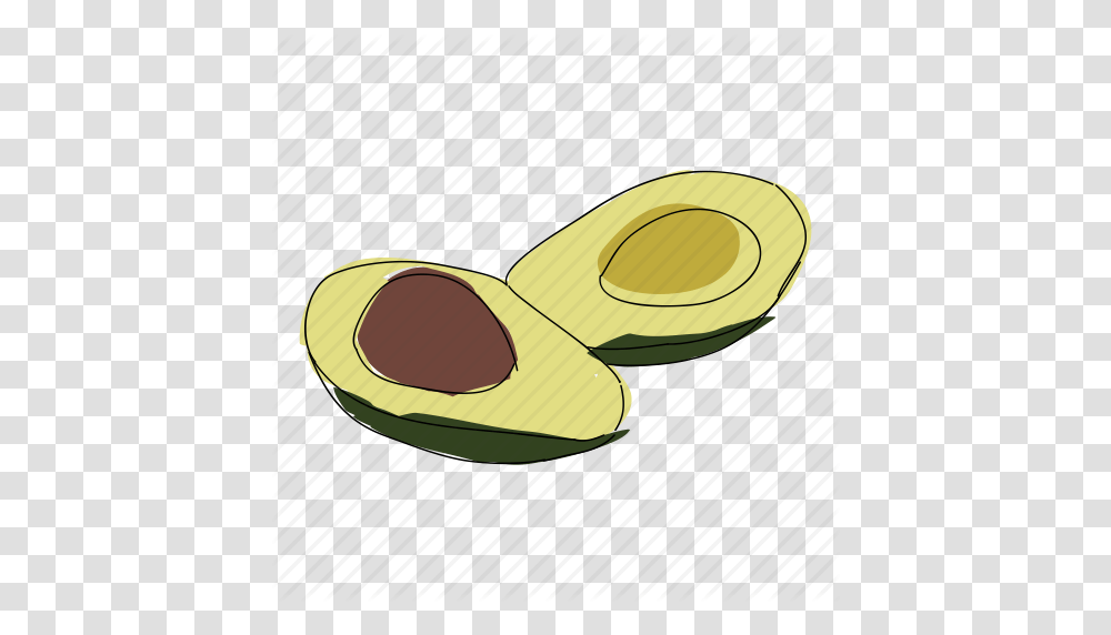 Avocado Color Food Guacamole Hand Drawn Recipe Vegetable Icon, Plant, Sunglasses, Accessories, Accessory Transparent Png