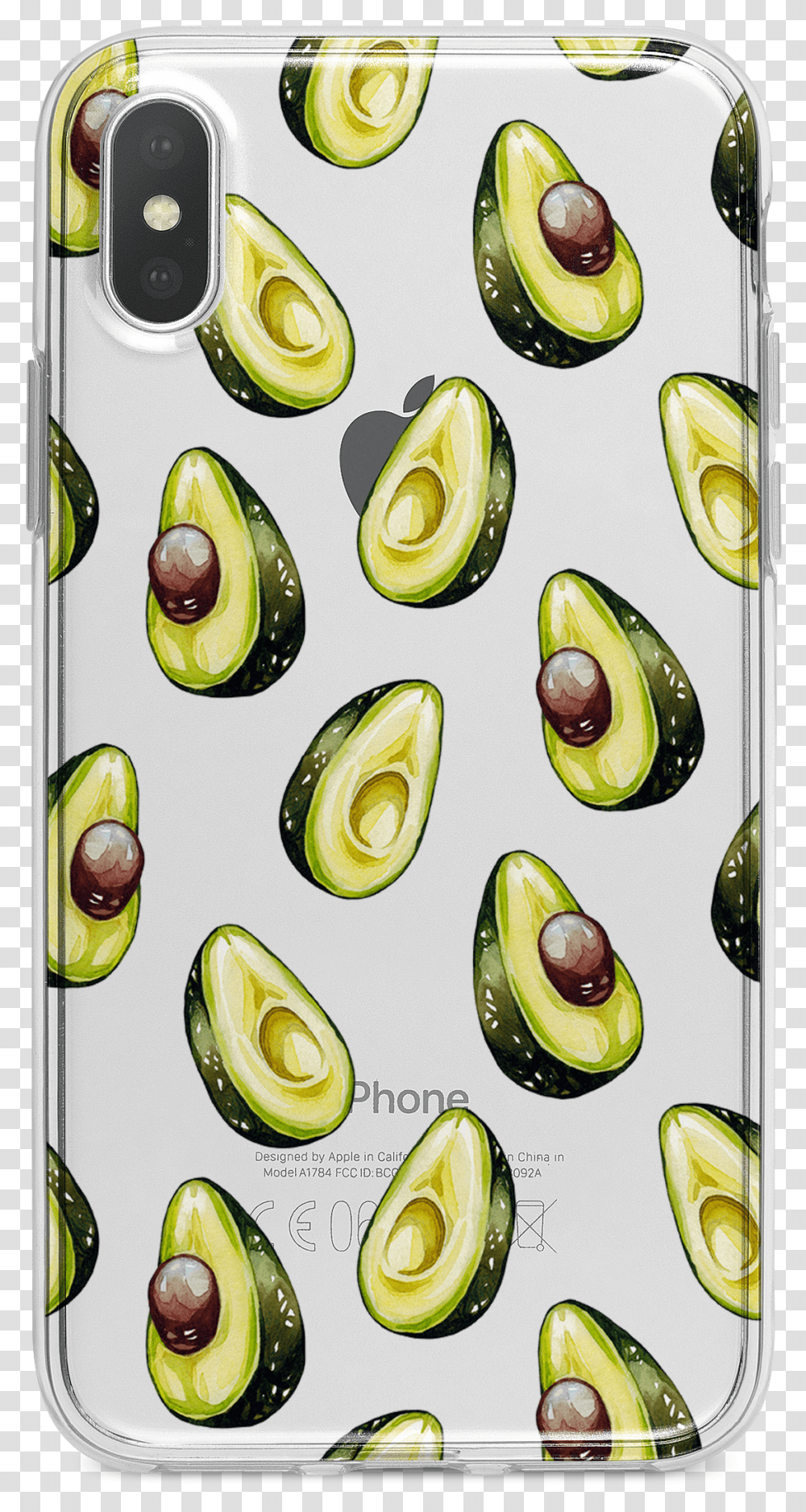 Avocado Pattern Guac Clear Tpu Case Cover For Iphone Mobile Phone Case, Plant, Food, Fruit, Sweets Transparent Png