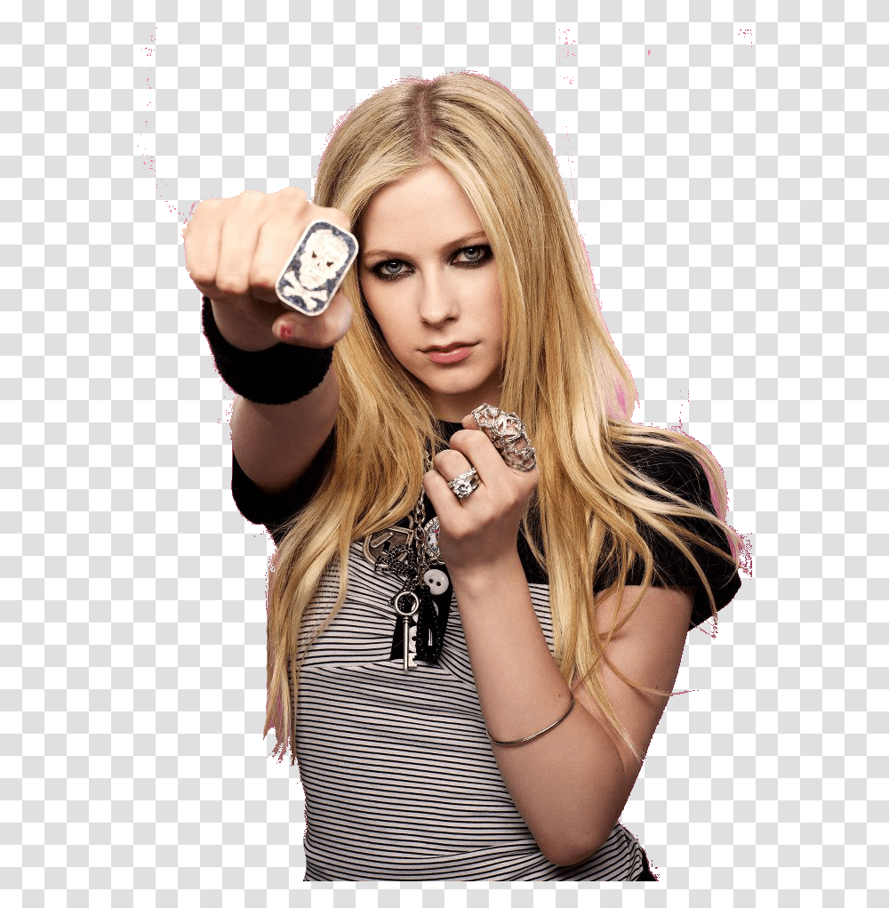 Avril Lavigne, Celebrity, Person, Finger, Accessories Transparent Png