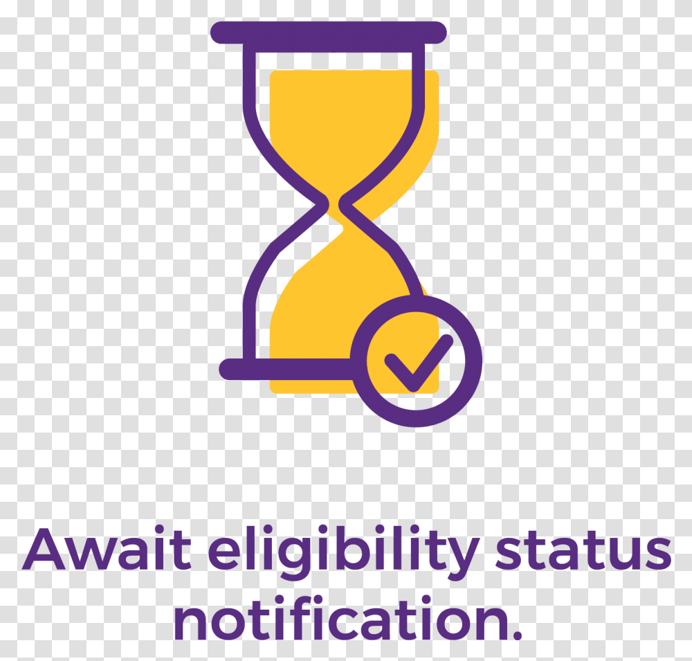 Await Eligibility Status Notification, Hourglass Transparent Png