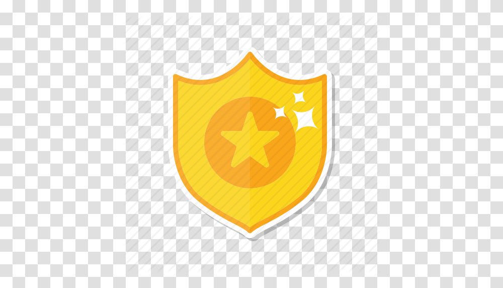 Award Gold Shield Star Icon, Armor Transparent Png