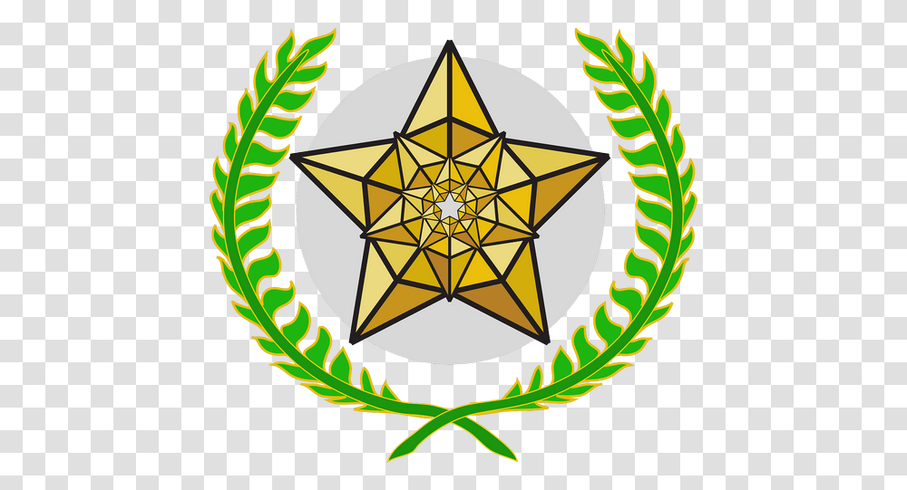 Award Gold Trophy Laurel Wreath Images 3rd Place, Symbol, Star Symbol, Logo, Trademark Transparent Png