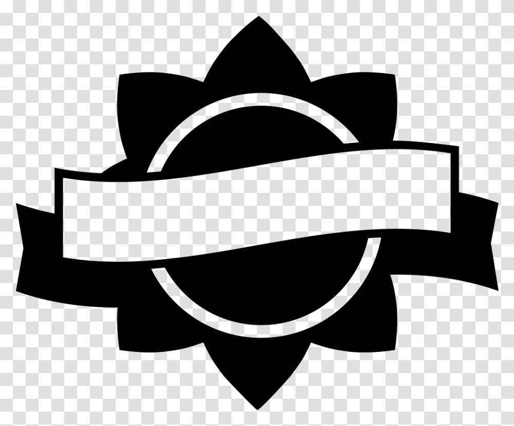 Award Label Of Circular Flower Shape With A Banner Icon, Apparel, Axe, Tool Transparent Png