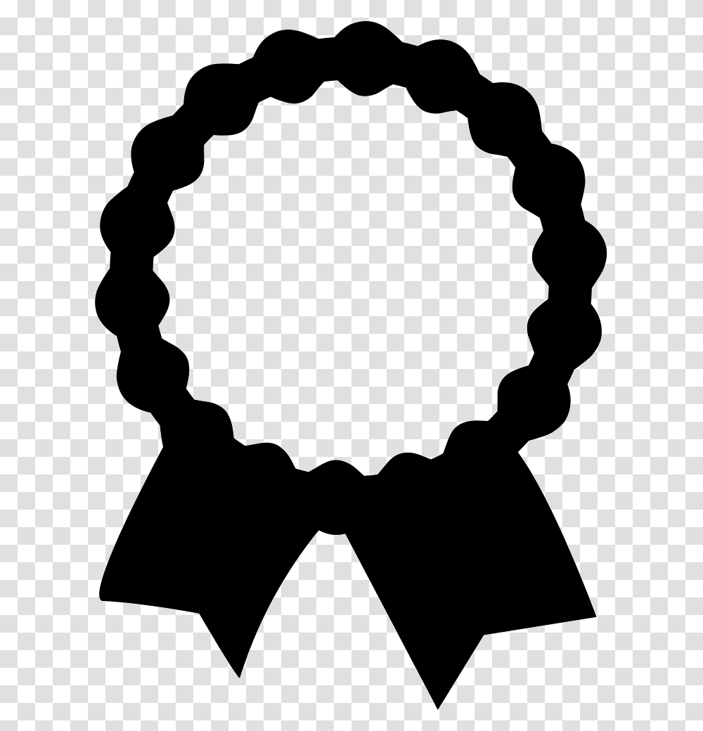 Award Label With Ribbon Clipart Download Recognition Icon, Silhouette, Stencil, Person, Human Transparent Png