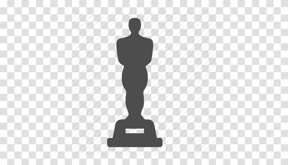 Award Movie Oscar Prize Statue Icon, Silhouette, Sculpture, Standing Transparent Png