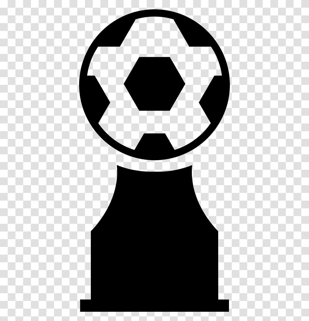 Award Trophy With Soccer Ball Silueta De Baln De Ftbol, Stencil, Football, Team Sport, Sports Transparent Png