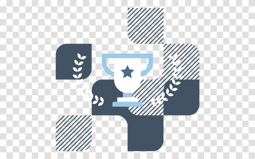 Awards Trophy Icon With Laurel Leaves In Front Of Blue Vector Graphics, Logo, Trademark Transparent Png