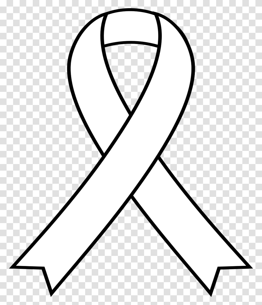 Awareness Ribbon Image White Ribbon Healthcare Workers, Text, Alphabet, Photography, Clothing Transparent Png
