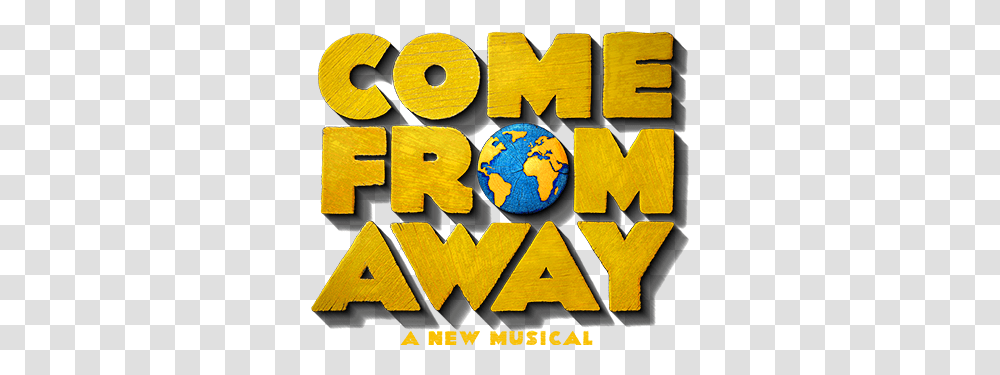 Away Cast Come From Away 2019 Logo, Rug, Text, Pac Man, Outdoors Transparent Png