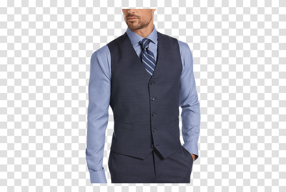 Awearness Kenneth Cole Blue Suit Separates Vest Blue Vest Suit, Clothing, Apparel, Tie, Accessories Transparent Png