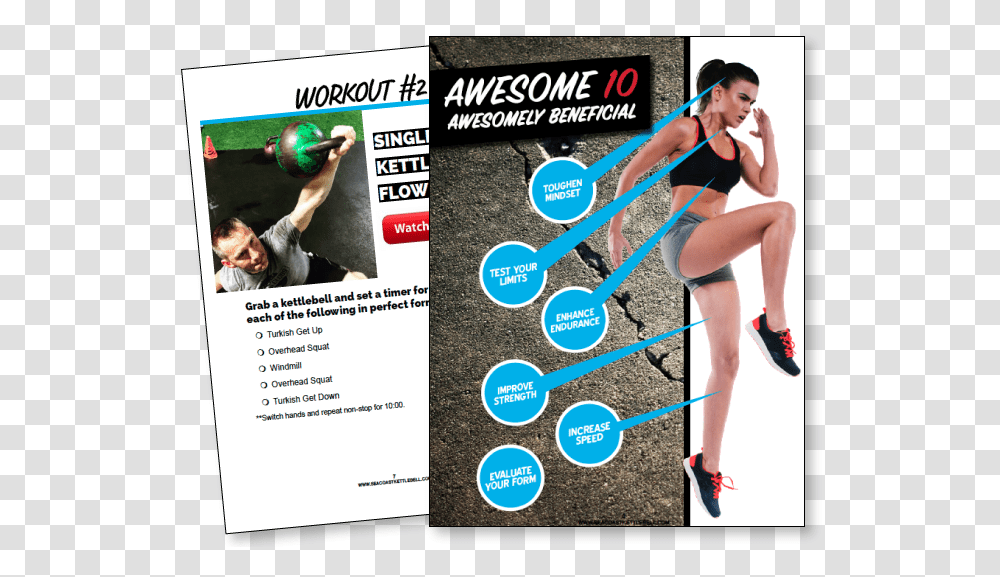 Awesome 10 Workouts Flyer, Person, Human, Poster, Paper Transparent Png