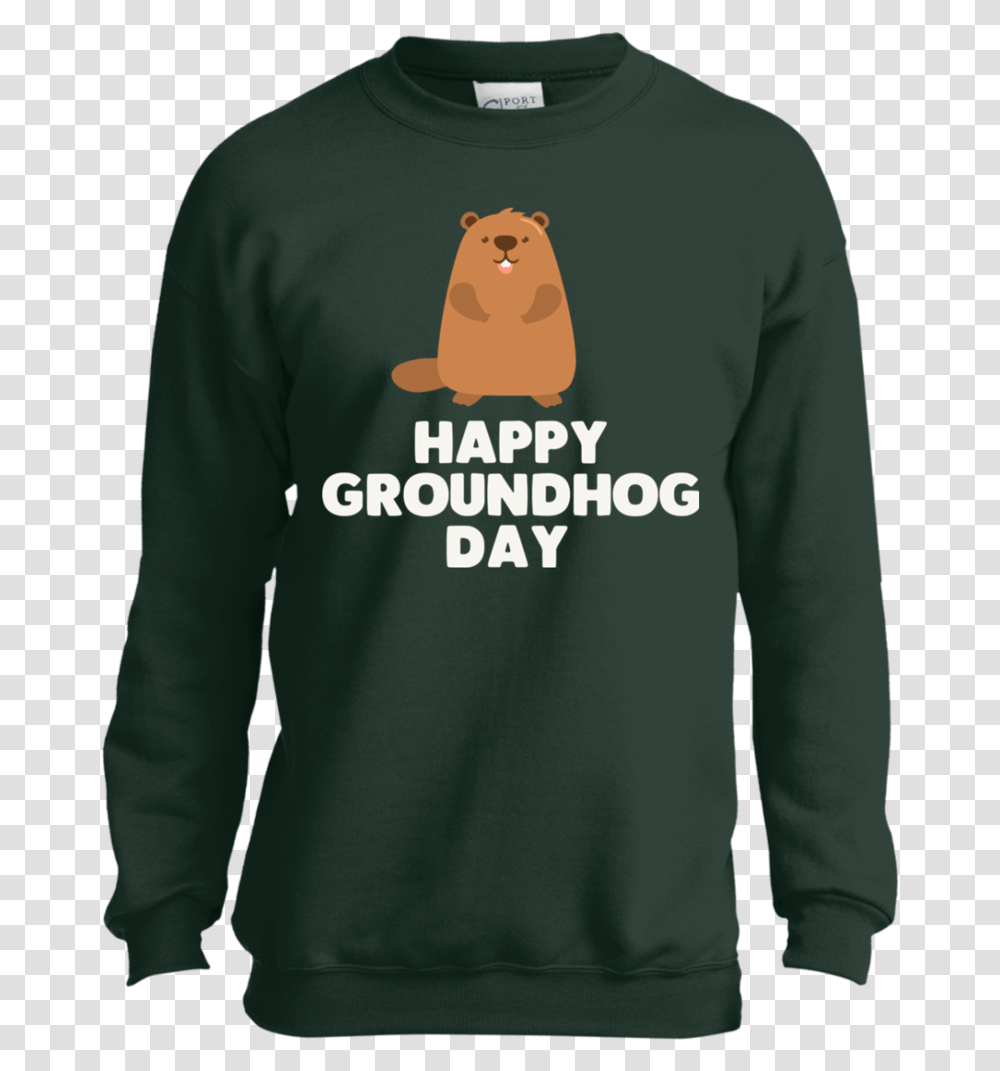 Awesome And Funny Happy Groundhog Day Youth Pc90y Port Adidas Sweatshirt Dragon Ball, Apparel, Sleeve, Long Sleeve Transparent Png