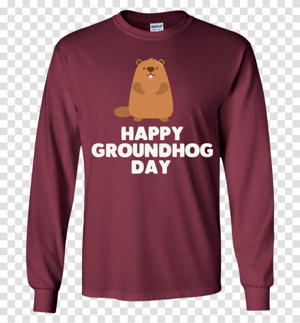 Awesome And Funny Happy Groundhog Day Youth Pc90y Port Long Sleeved T Shirt, Apparel, Sweatshirt, Sweater Transparent Png