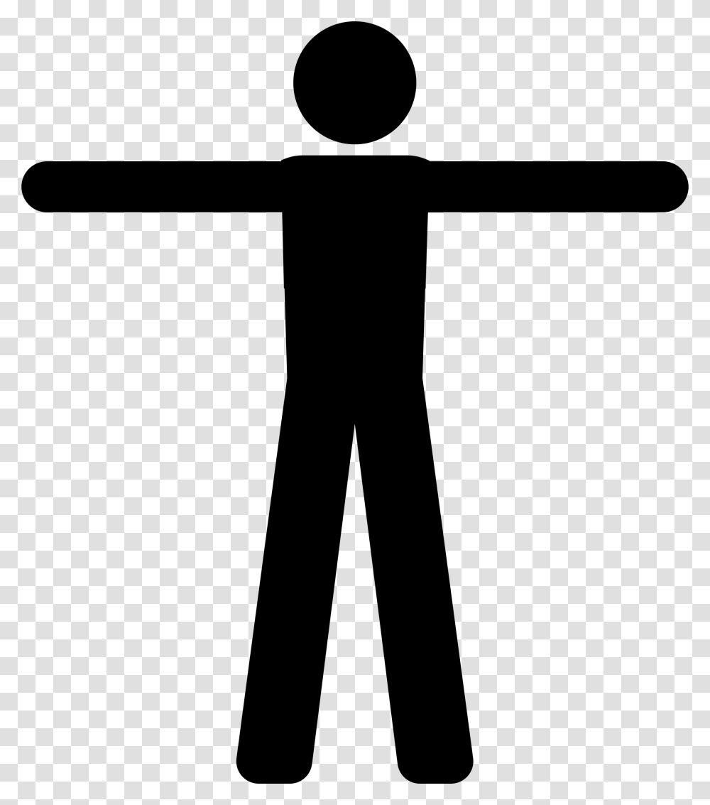 Awesome Cliparts For Free Cartoon Person With Arms Out, Cross, Cutlery Transparent Png