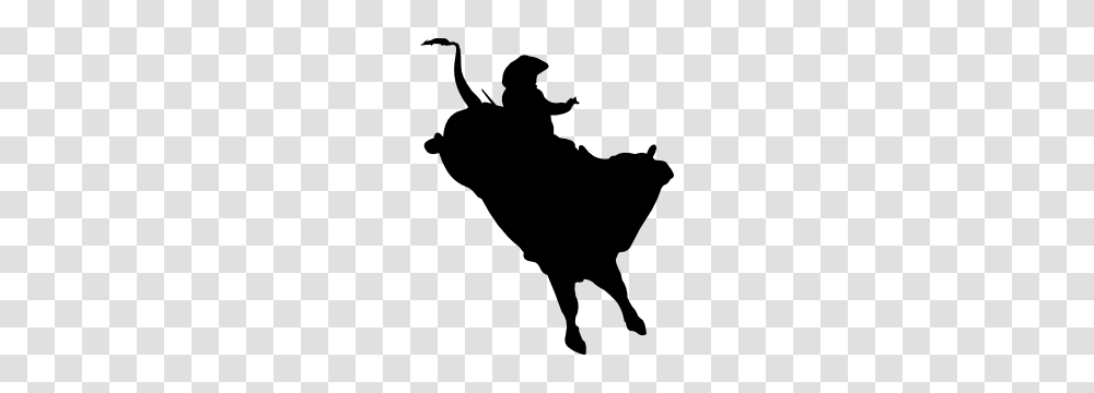 Awesome Cowboy Rodeo Bull Rider Sticker, Silhouette, Ninja, Stencil, Person Transparent Png
