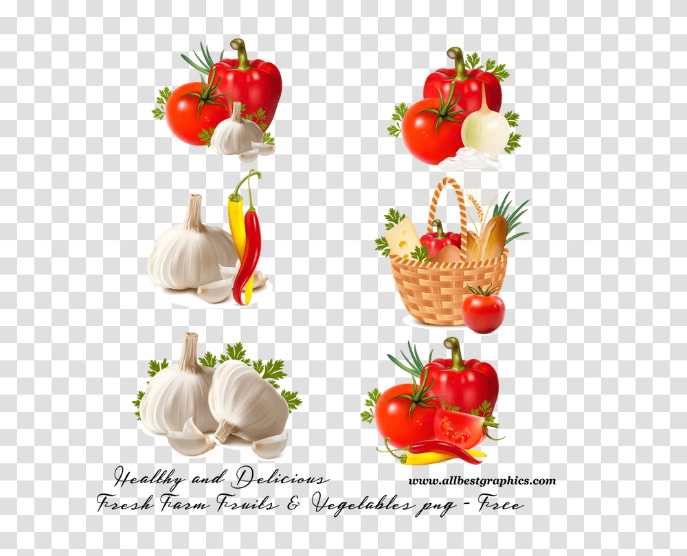 Awesome Organic Vegetables Collection Background Basket Of Fruits And Vegetables Clipart, Plant, Food, Sweets, Confectionery Transparent Png