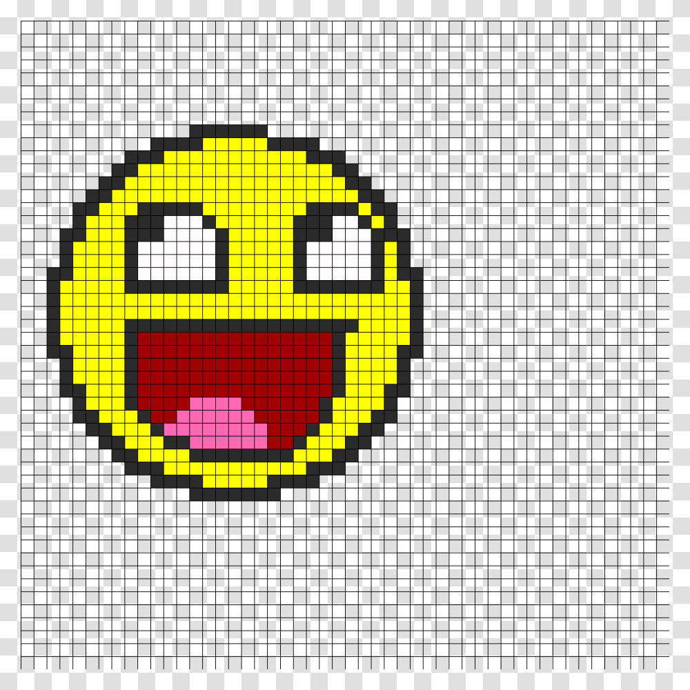 Awesome Perler Bead Pattern Bead Sprite Pixel Art Epic Face, Pac Man, Scoreboard, Logo Transparent Png