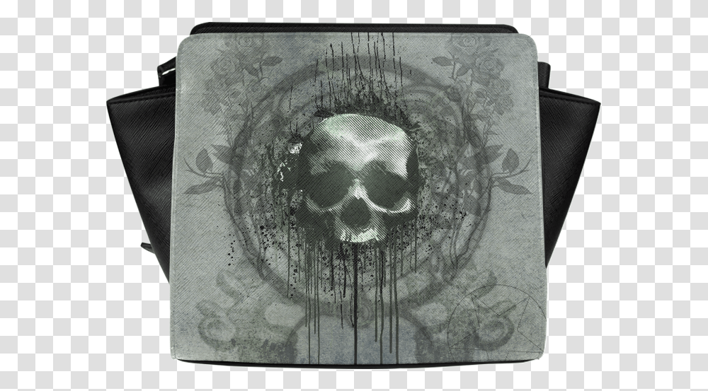 Awesome Skull With Bones And Grunge Satchel Bag Skull, X-Ray, Medical Imaging X-Ray Film, Ct Scan, Screen Transparent Png