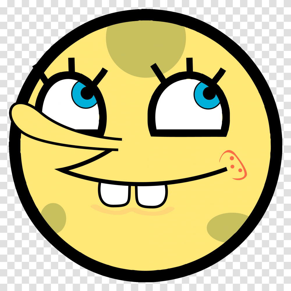 Awesome Smiley Gif Images Derp Face Cartoon Gif, Label, Sticker, Logo Transparent Png