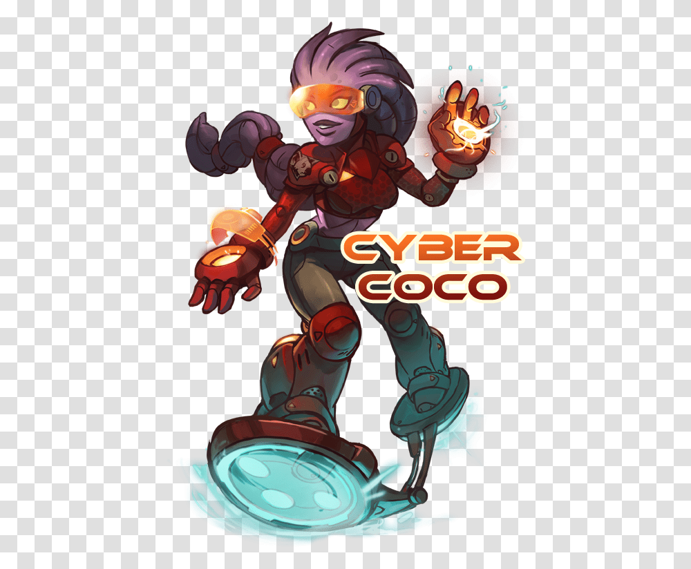 Awesomenauts Characters Cyber Coco, Person Transparent Png