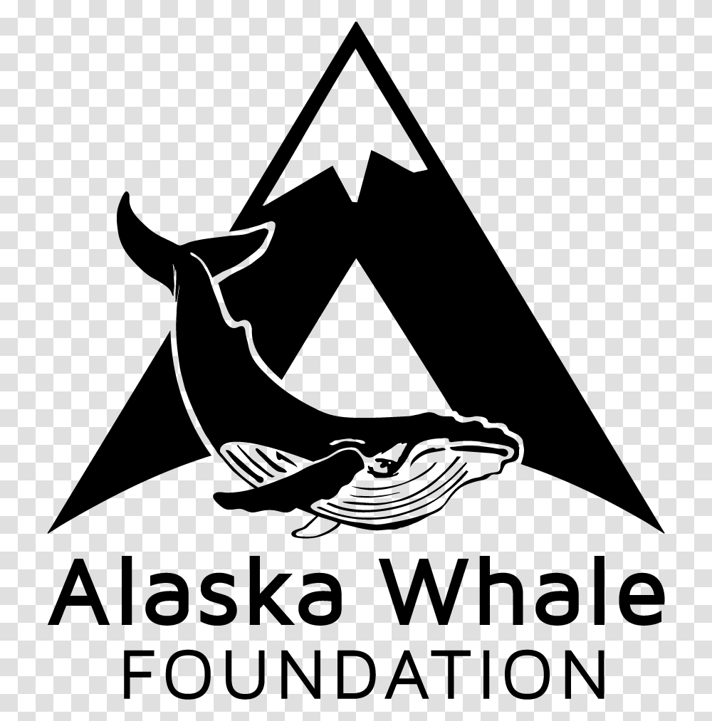 Awf Logo Primary Alaska Whale Foundation, Triangle, Stencil Transparent Png
