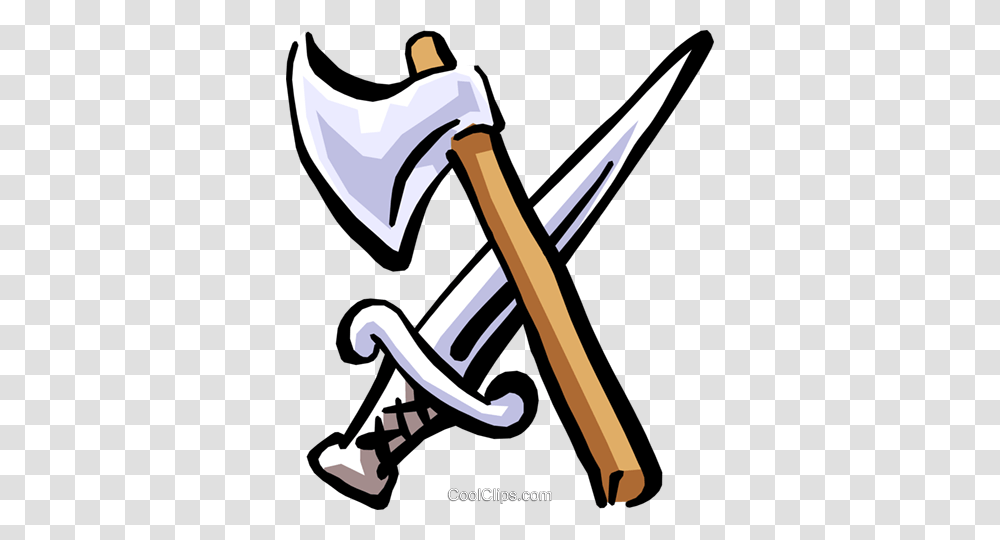 Axe And Sword Royalty Free Vector Clip Art Illustration, Tool, Bicycle, Vehicle, Transportation Transparent Png