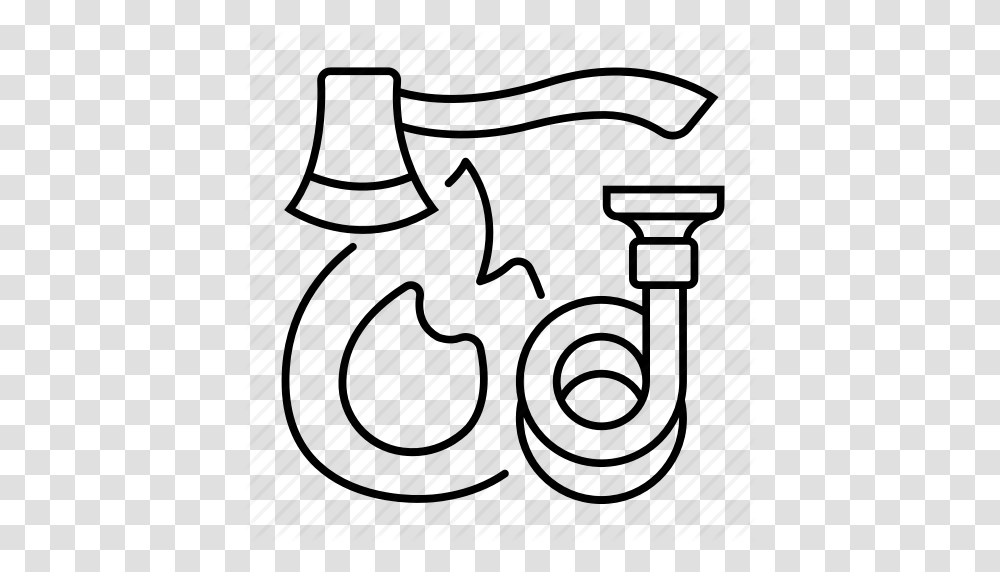 Axe Career Fire Fireman Hose Profession Icon, Number, Alphabet Transparent Png