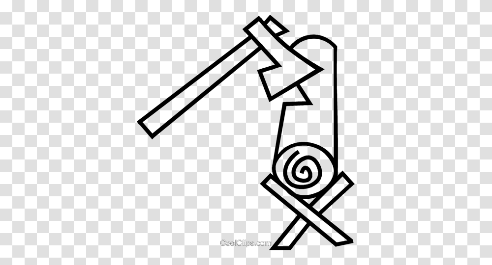 Axe Chopping Wood Royalty Free Vector Clip Art Illustration, Utility Pole, Recycling Symbol, Number Transparent Png