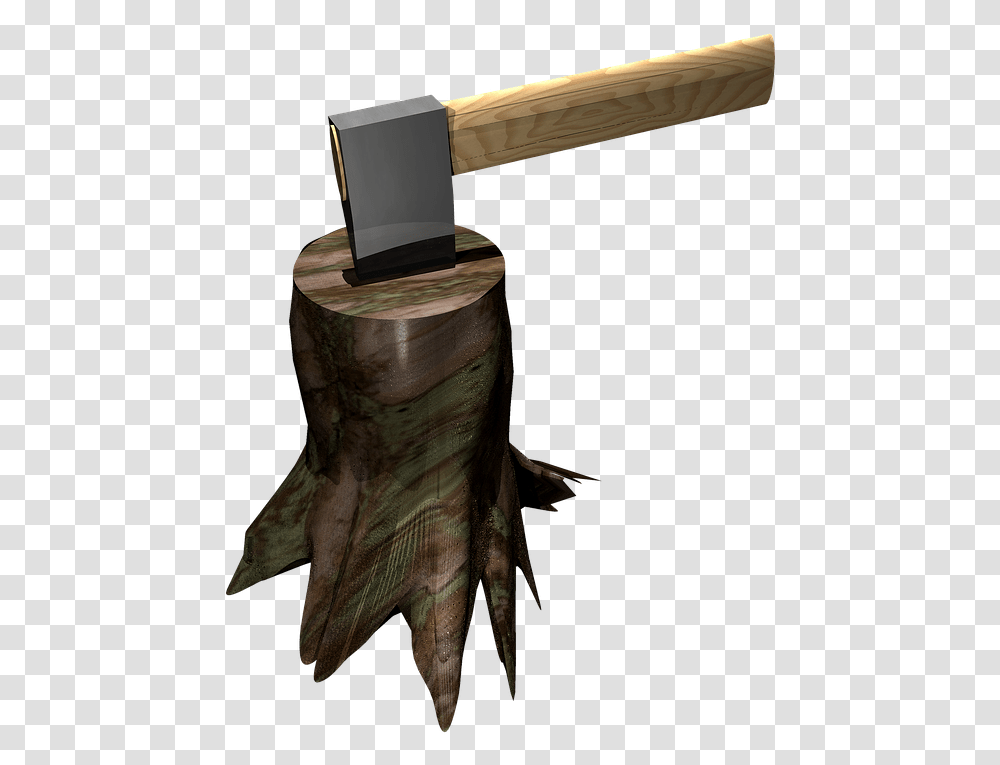 Axe Log Isolated Tribe Woodworks Wood Chop Axe, Tool, Tree Stump Transparent Png