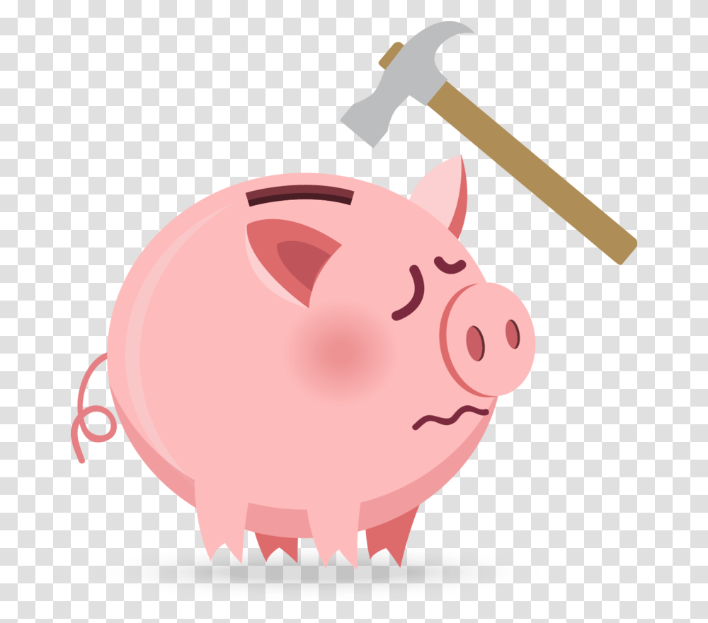 Axe, Tool, Piggy Bank, Hammer Transparent Png