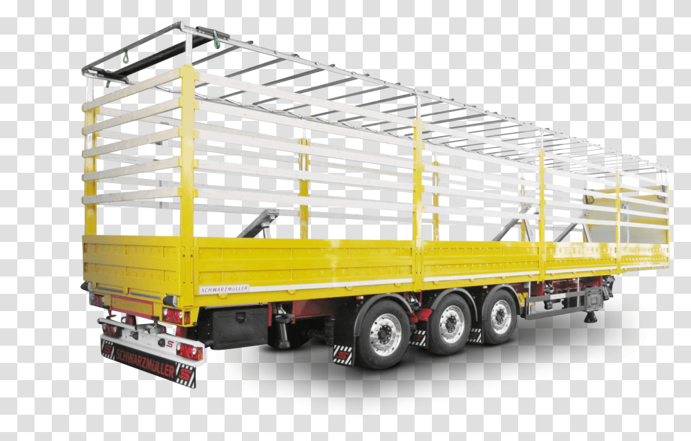 Axle Lightweight Platform Semitrailer Trailer Truck, Vehicle, Transportation, Construction Crane, Machine Transparent Png