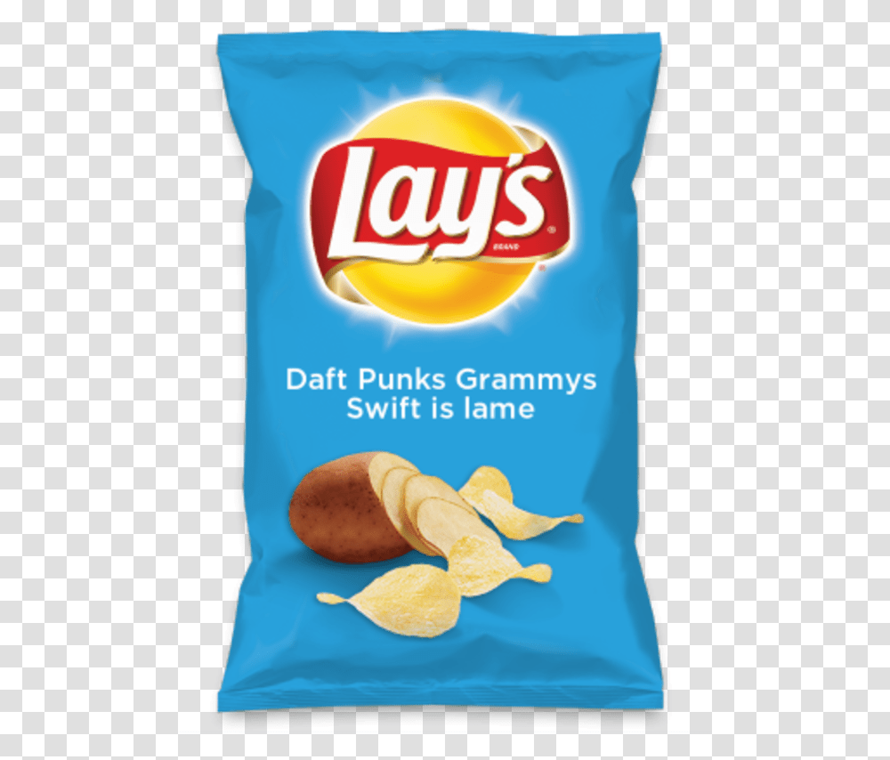 Ays Daft Punks Grammys Swift Is Lame Junk Food Snack Blue Bag Of Chips, Plant, Beverage, Drink, Bread Transparent Png