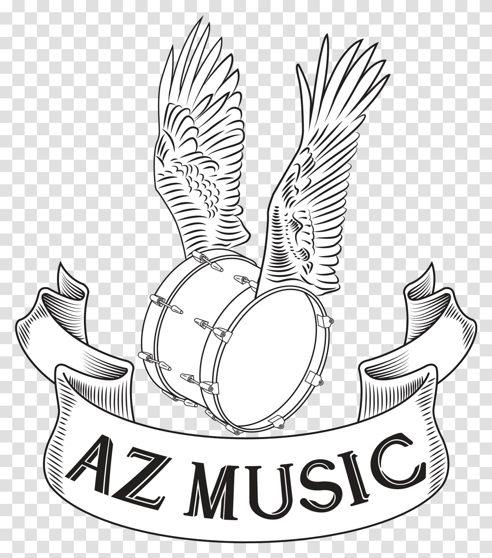 Az Music Line Art, Emblem, Symbol, Text, Stencil Transparent Png