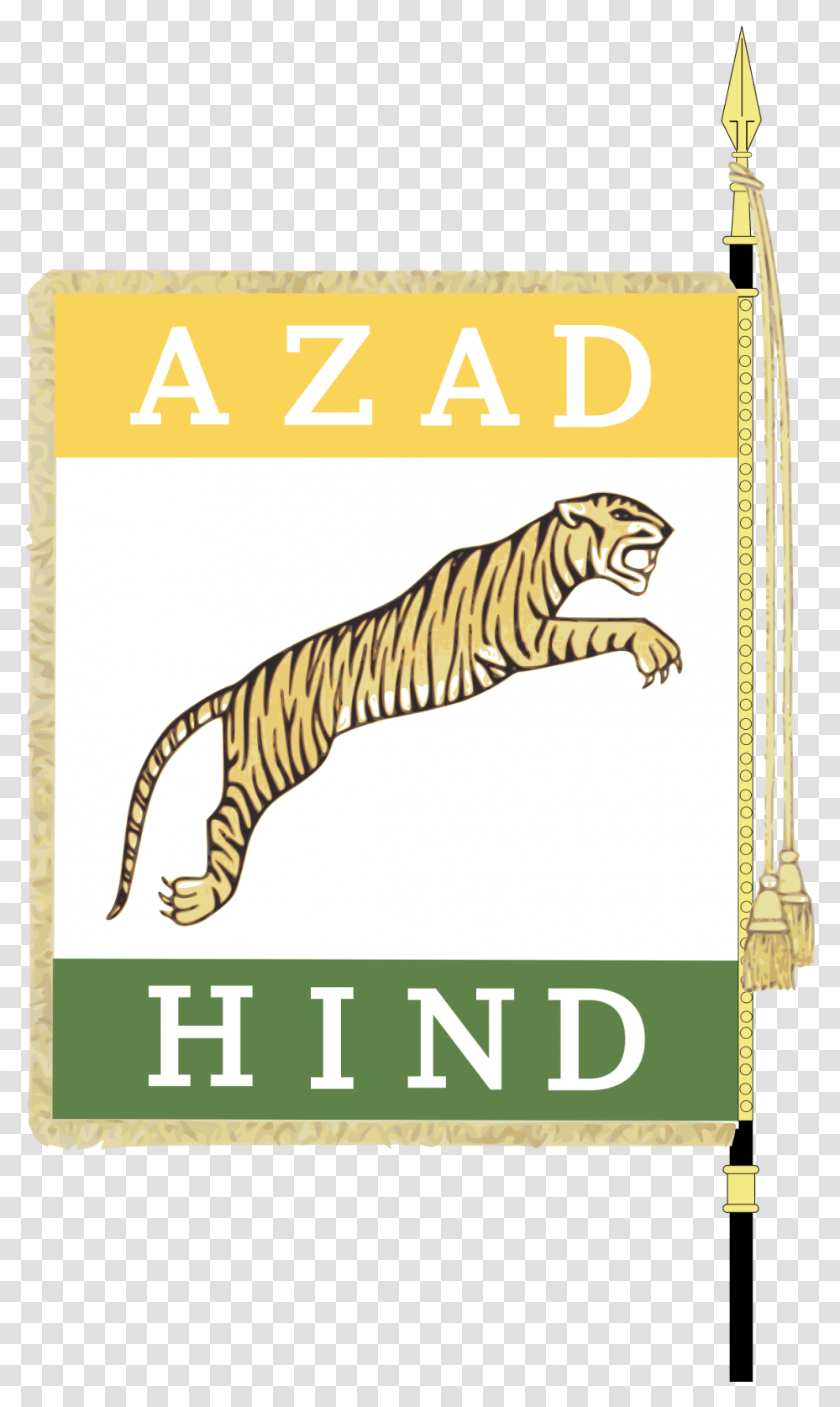 Azad Hind Fauj Flag, Label, Animal, Mammal Transparent Png