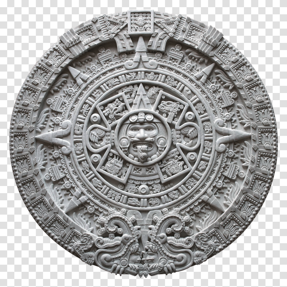 Aztec Calendar Aztec Calendar Sun Stone, Logo, Trademark, Emblem Transparent Png