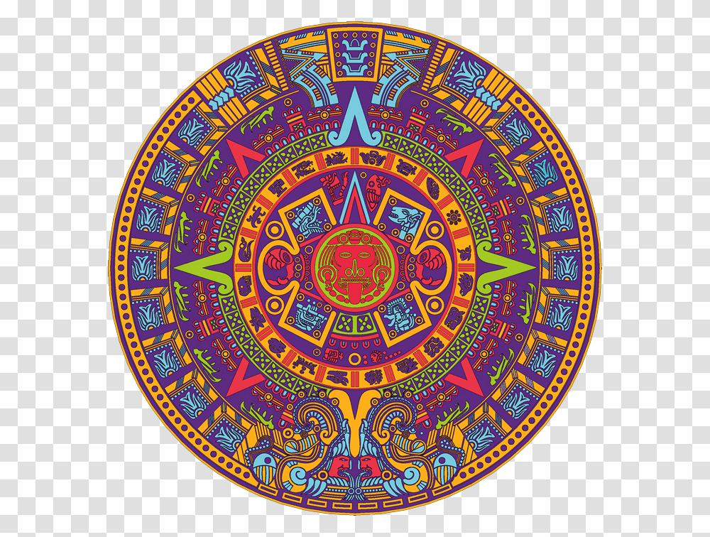 Aztec Calendar Vector Illustration Aztec Calendar 3d, Rug, Pattern, Ornament Transparent Png