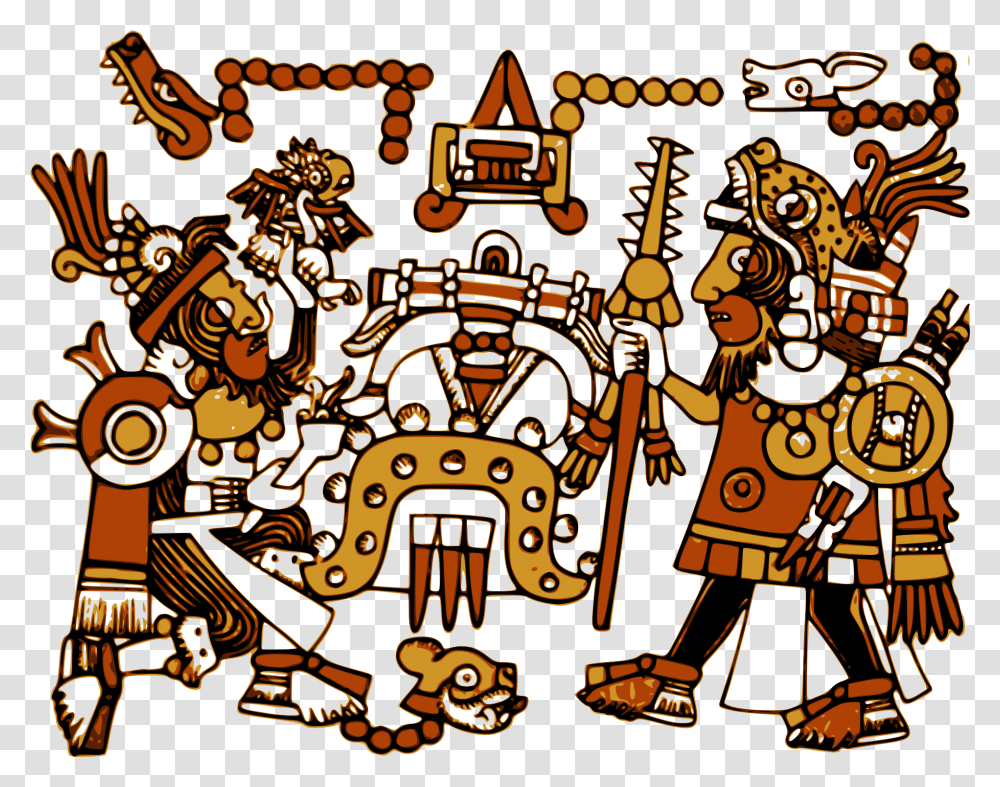 Aztec Drawings Guacamole Aztec, Art, Machine, Robot, Motor Transparent Png