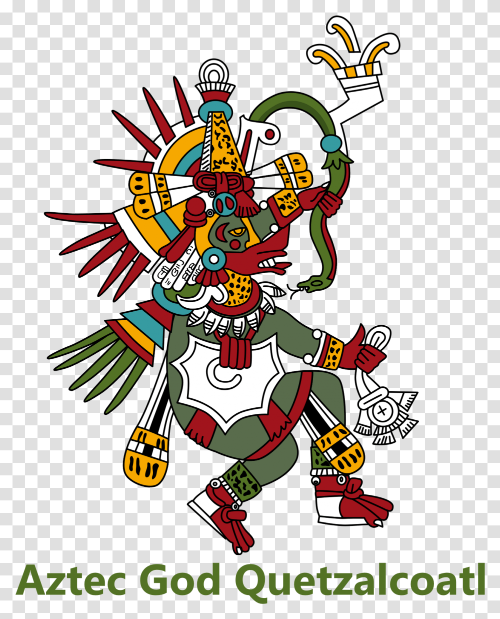 Aztec God Quetzalcoatl Jpg Free Aztec God Quetzalcoatl, Emblem, Pirate, Poster Transparent Png