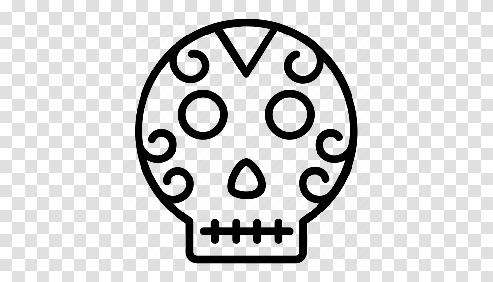 Aztec Halloween Mask Mexican Skull Mexico Costume Mexico Mask Icon, Clock Tower, Reel, Pillow, Hole Transparent Png