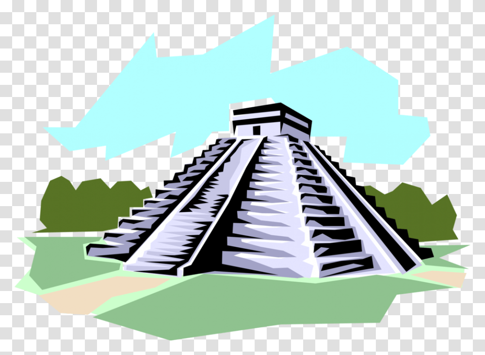 Aztec Pyramid Ruins, Railway, Transportation, Train Track, Staircase Transparent Png